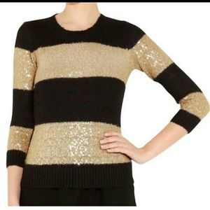 J. Crew sequin striped PULLOVER Sweater XS